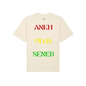 T-shirt Ankh Udja Seneb en coton biologique avec symbole égyptien pour la vie, la prospérité et la santé